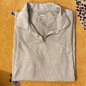 Slazenger Golf Gray Polo Shirt Size Small